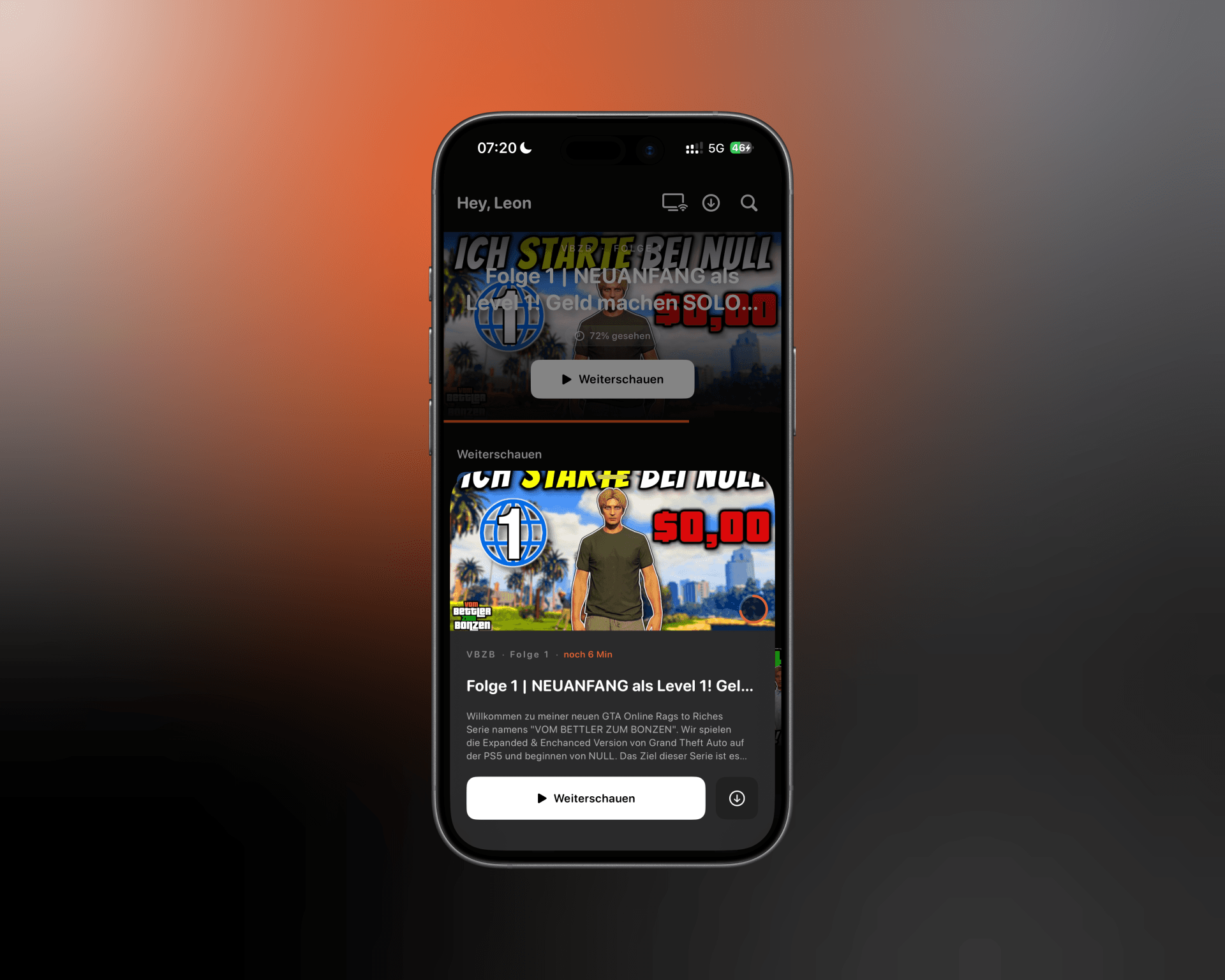 EasyStretcher iOS App — Mediathek mit HLS-Streaming
